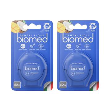 Biomed Coconut&Mango zubní nit 2×50 m