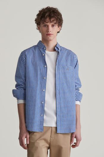 KOŠILE GANT REG POPLIN GINGHAM SHIRT COLLEGE BLUE