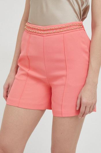 Kraťasy Marciano Guess dámské, oranžová barva, s aplikací, high waist