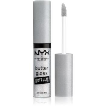 NYX Professional Makeup Butter Gloss Metallic metalický lesk na rty odstín 10 Ice 8 ml