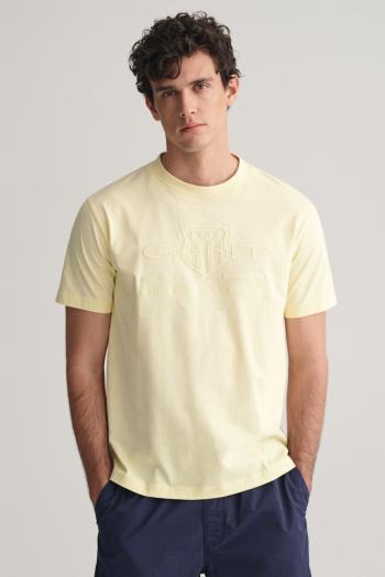 TRIČKO GANT REG TONAL SHIELD SS T-SHIRT YELLOW SHINE