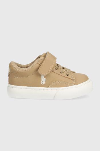 Dětské sneakers boty Polo Ralph Lauren béžová barva