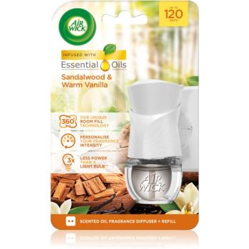 Air Wick Electric Sandalwood & Vanilla elektrický osvěžovač vzduchu s náplní 19 ml