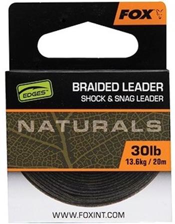 Fox návazcová šňůrka naturals braided leader 20 m - 50 lb