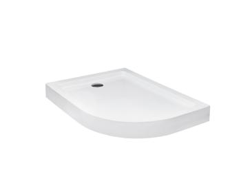 BESCO - SATURN, asymetrická sprchová vanička akrylátová - Rozmer A - 100 cm, Rozmer B - 80 cm, Rozmer C - 15 cm, Spôsob prevedenia - Pravé OLBVANACSAT100P