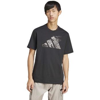 adidas CITY ESCAPE LANDSCAPE GRAPHIC TEE Férfi póló, fekete, méret