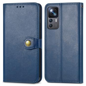 LEATHER BUCKLE Peňaženkový obal Xiaomi 12T / 12T Pro modrý