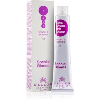 Kallos KJMN Professional Cream Hair Colour Keratin & Argan Oil barva na vlasy odstín 90.02 Violet Blond 100 ml