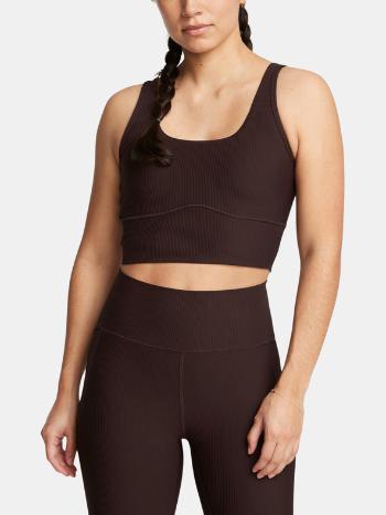 Under Armour Meridian Rib Crop Tílko Hnědá