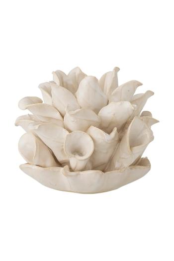 Bloomingville dekoratív gyertyatartó Phyllis 16,5 x 10,5 x 14 cm bézs