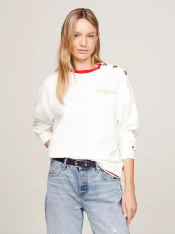 Tommy Hilfiger dámská bílá mikina - XL (YBL)