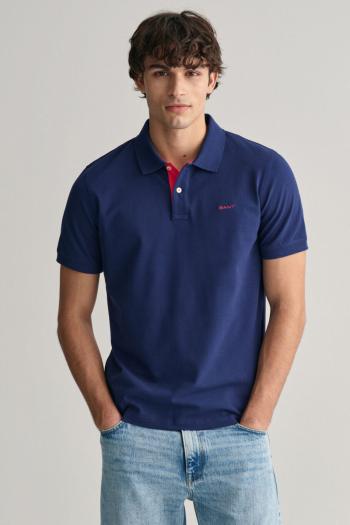 POLOKOŠILE GANT REG CONTRAST PIQUE SS RUGGER PERSIAN BLUE