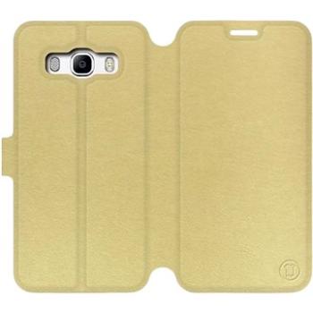 Flip pouzdro na mobil Samsung Galaxy J5 2016 v provedení  Gold&Gray s šedým vnitřkem (5903226014361)