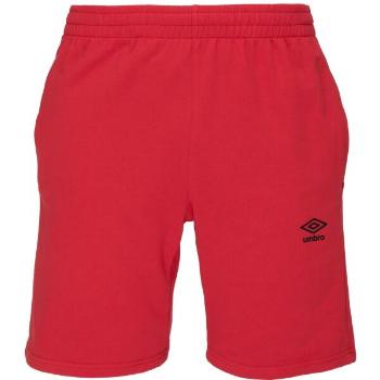 Umbro FRENCH TERRY SHORT ESSENTIALS Pánské teplákové kraťasy, červená, velikost