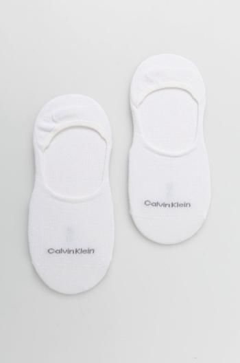 Ponožky Calvin Klein 2-pack dámské, bílá barva, 701218771