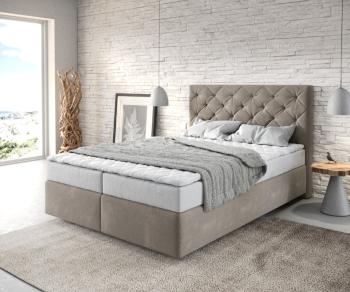 Boxspring postel Dream-Great 140x200 cm mikrovlákno béžová