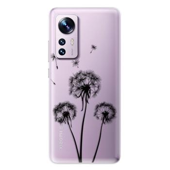 Odolné silikonové pouzdro iSaprio - Three Dandelions - black - Xiaomi 12 / 12X