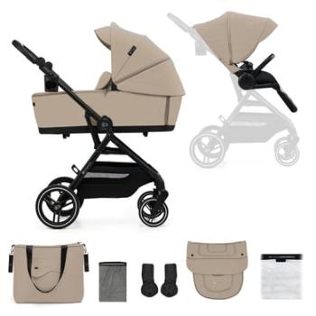 Kinderkraft kombinovaný kočárek Yoxi 2 v 1 2024 Sand Beige