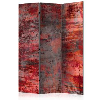 Paraván Red Metal Dekorhome 135x172 cm (3-dílný)