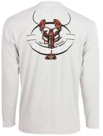 Grundéns funkční uv triko lobster print ls tech tee glacier - xl