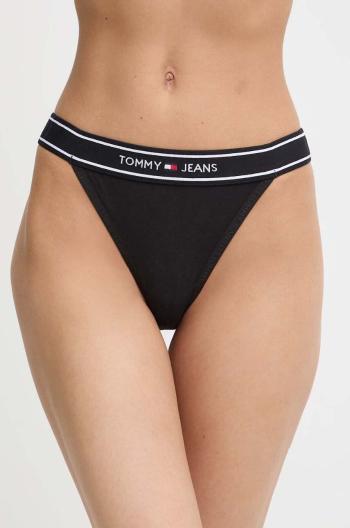 Tanga Tommy Jeans černá barva, UW0UW05122