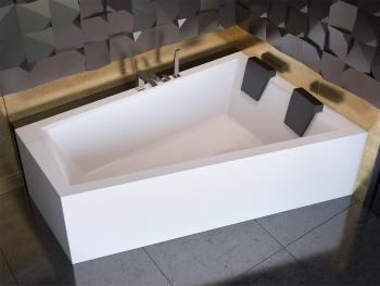 BESCO - Asymetrická vaňa INTIMA DUO - Nožičky k vani - Bez nožičiek, Rozmer vane - 170 × 125 cm, Spôsob prevedenia - Pravé VANINTID17P