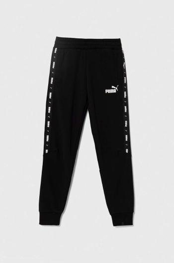 Dětské tepláky Puma ESS Tape Sweatpants TR cl černá barva, s potiskem