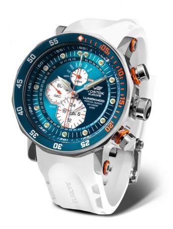 Vostok Europe Lunochod-2 Multifuncional Line YM86-620A636 - Bílý silikonový řemínek