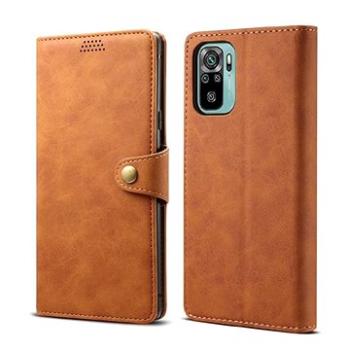 Lenuo Leather pro Xiaomi Redmi Note 10, hnědé (348005)