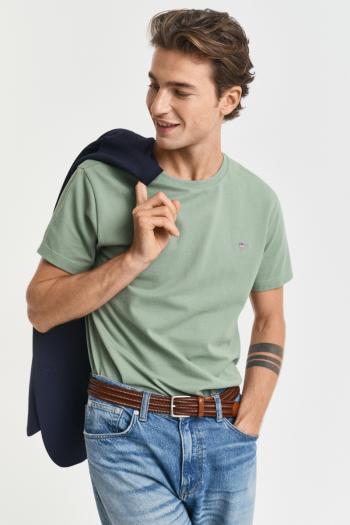 TRIČKO GANT SLIM PIQUE SS T-SHIRT KALAMATA GREEN