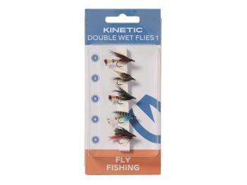 Kinetic Nympfy  Wet Flies Dubble Hook 1 5pcs