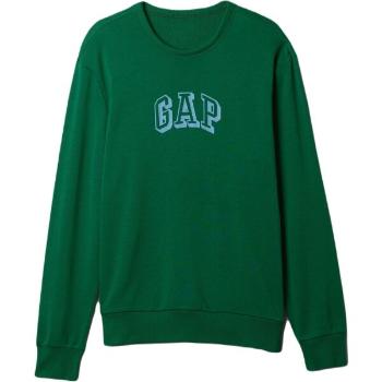 GAP LOGO CREWNECK Pánská mikina, tmavě zelená, velikost