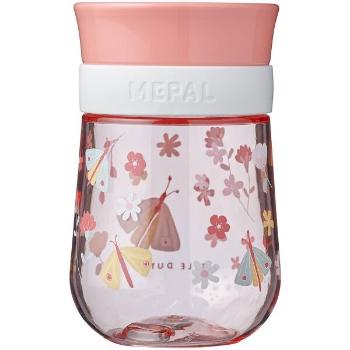 Mepal MIO 360&deg; FLOWERS & BUTTERFLIES 300 ML Dětský trénovací hrnek, růžová, velikost