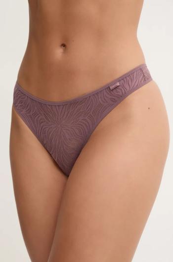 Tanga Calvin Klein Underwear fialová barva, 000QF6878E