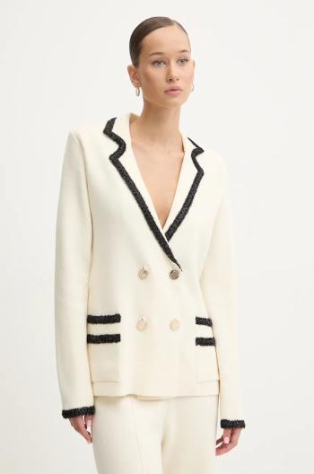 Blazer s příměsí vlny Blugirl Blumarine béžová barva, dvouřadový, RF4152.MA28O