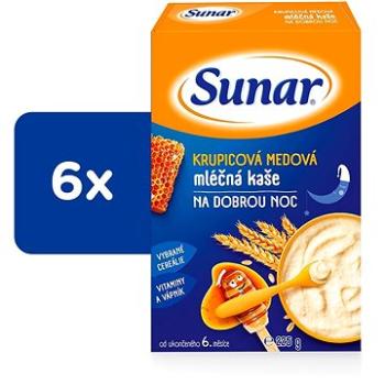 Sunar medová krupicová kaše mléčná na dobrou noc 6× 225 g (8592084409678)