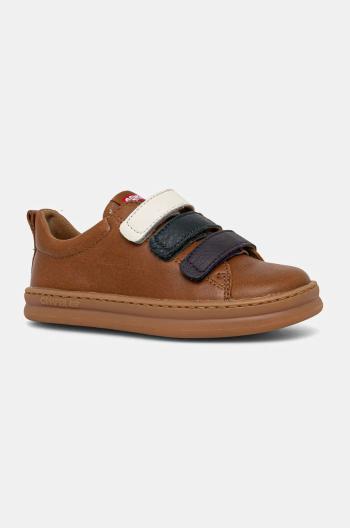 Dětské kožené sneakers boty Camper TWS hnědá barva, K800513.010