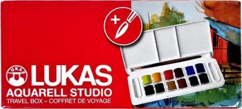 Lukas Aquarell Studio Travel Box Sada akvarelových barev 12 ks