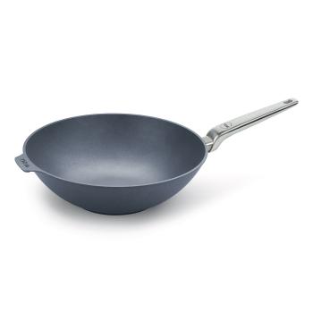 Titanová pánev Wok O 34 cm s nerezovou rukojetí Diamond Lite PRO WOLL