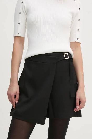 Kalhotová sukně Artigli černá barva, high waist, ACSH000394