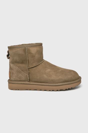 Semišové sněhule UGG Classic Mini II dámské, zelená barva, 1016222