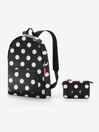 Reisenthel Mini Maxi Rucksack Dots White Batoh Černá