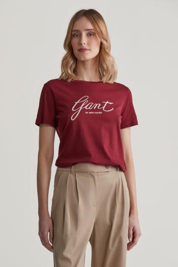 TRIČKO GANT REG SCRIPT T-SHIRT PLUMPED RED