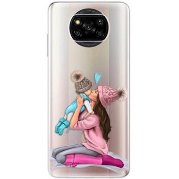 iSaprio Kissing Mom pro Brunette and Boy pro Xiaomi Poco X3 Pro / X3 NFC (kmbruboy-TPU3-pX3pro)