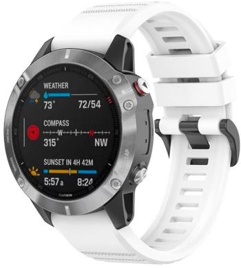 Szíj FIXED Silicone Strap Garmin QuickFit 22mm - fehér