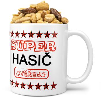 Hrnek Super hasič (Náplň hrníčku: Směs slaných oříšků)