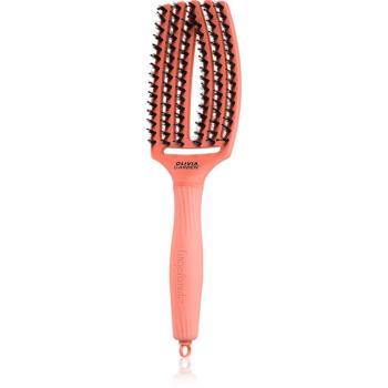 Olivia Garden Fingerbrush Boar & Nylon kartáč na vlasy s nylonovými a kančími štětinami Radiant Peach 1 ks