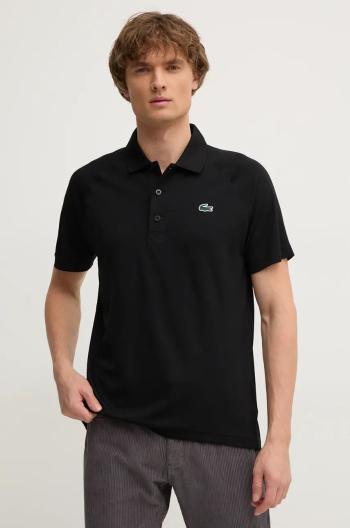 Polo tričko Lacoste černá barva, DH3201