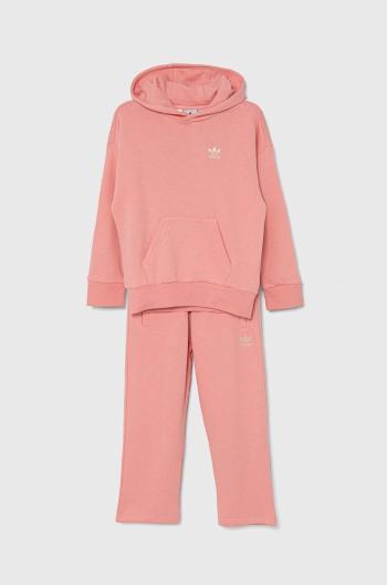 Dětská tepláková souprava adidas Originals HOODIE SET oranžová barva, IX9818