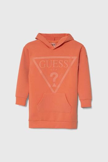 Dívčí šaty Guess oranžová barva, mini